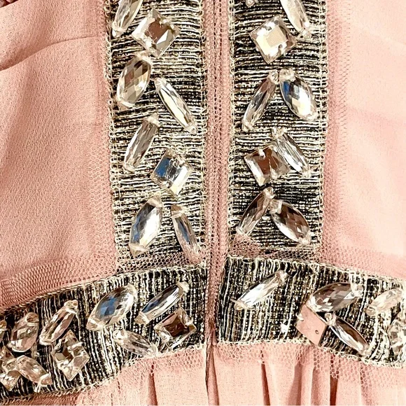 BCBG Max Azria Beautiful Crystal and Pink Maxi Dress - Picture 5 of 6